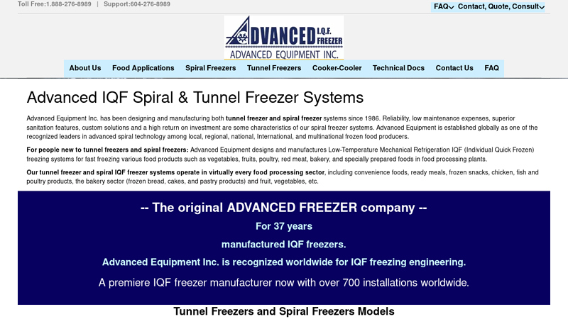 | IQF Spiral Freezers, IQF Freezer Manufacturer, Tunnel Freezers