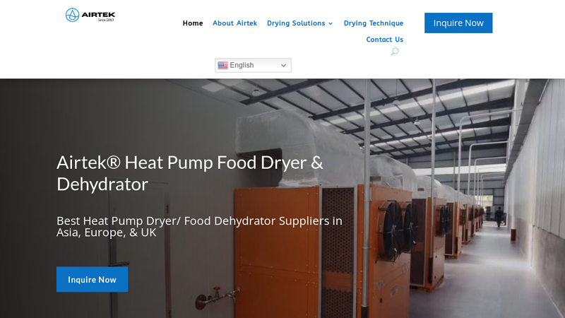 Food Dehydrators Manufacturers - Airtek Heat Pump Dryer