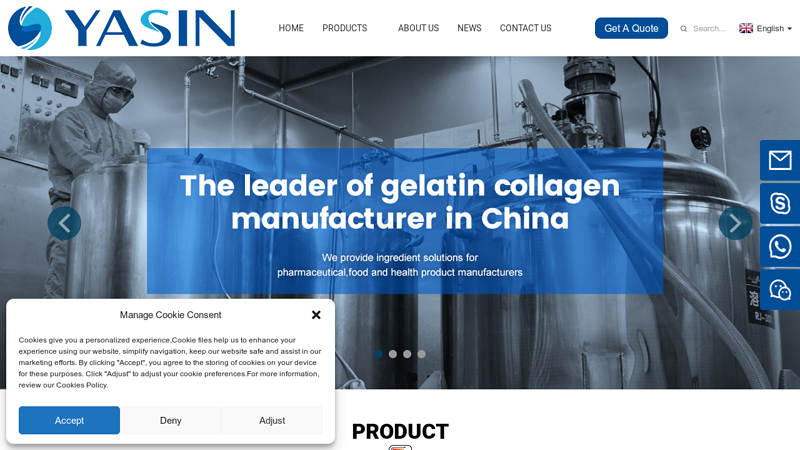 Gelatin Powder, Collagen Peptides, Empty Capsule - Yasin