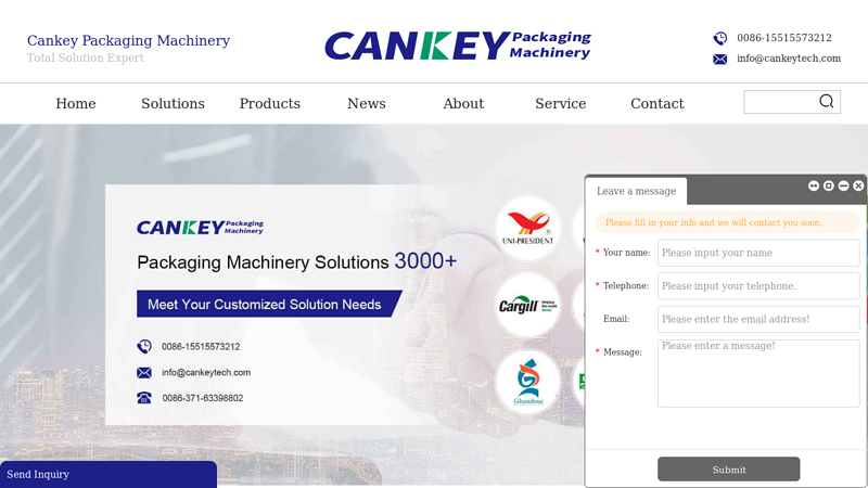 CANKEY Packaging Machine Manufacturer-Wrapping Machine, Filling Machine, Packaging Materials