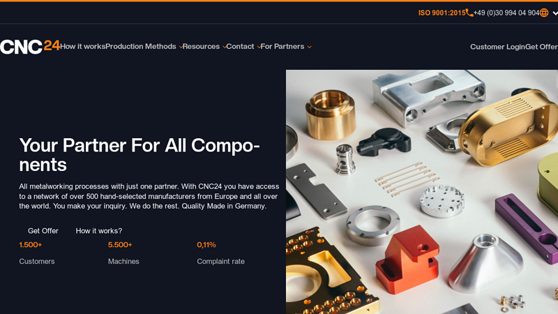 CNC24 | The easiest way to order CNC parts online