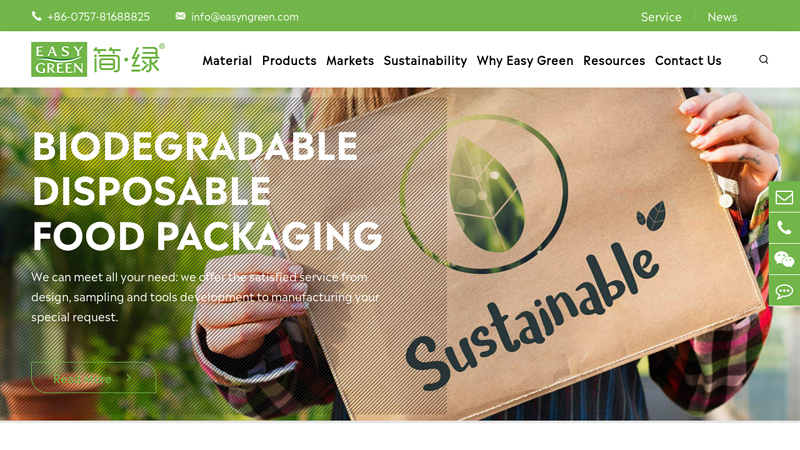 Easy Green Eco Packaging Wholesale, Eco Friendly Biodegradable Food Packaging Manufacturer