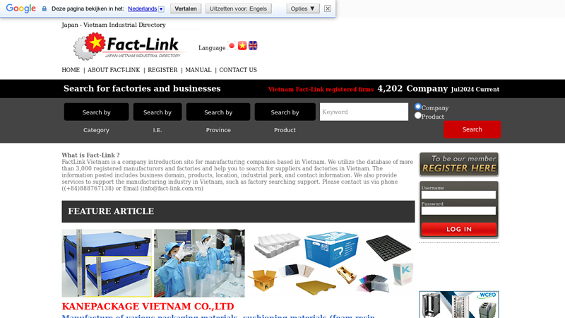 Fact-Link Vietnam | Business directory of manufacturing companies based in Vietnam