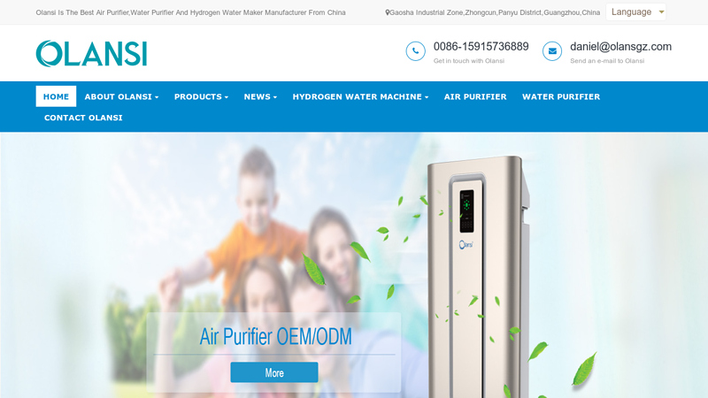 Olansi Healthcare Co., Ltd-Buy Top Air Purifiers & Hydrogen Water Makers