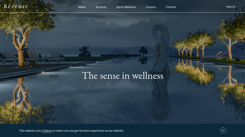 Main page - Resense, the sense in wellness.Resense, the sense in wellness. | Resense Spa is a global leader in luxury spa & wellness consulting. We create, design, plan, operate and manage spas worldwide that are successful, profitable, performance driven and provide exceptional experiences for our guests, teams, hotel operators and owners. We specialize in all disciplines including research, concept, design, sustainability, pre-opening, training, staffing, manning, marketing, business planning, audit and ongoing management support for existing and new spa developments. Our services can be tailored, customized or take the form of an all-in-one complete solution.