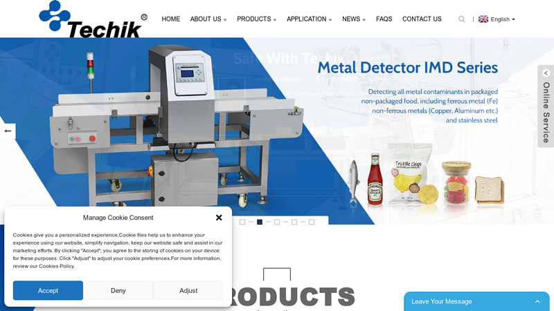 Metal Detector, Checkweigher System, X-ray Inspection System - Techik