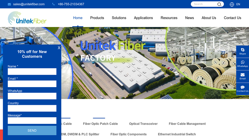 Fiber Optic Products & Accessories Manufacturer/Supplier - UnitekFiber