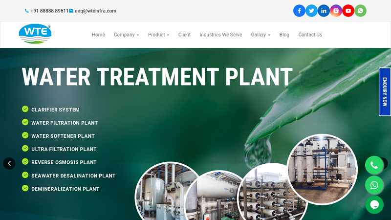 Water & Wastewater Treatment Plant Manufacturer in India